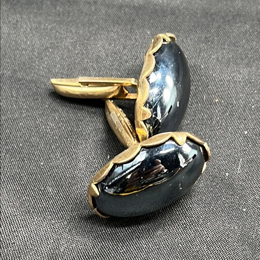 Hematite Oval Cabachon Cufflinks